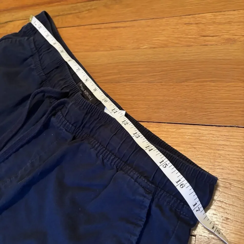 BANANA REPUBLIC Men’s Navy Preppy Organic Deck Shorts Casual Flat Large